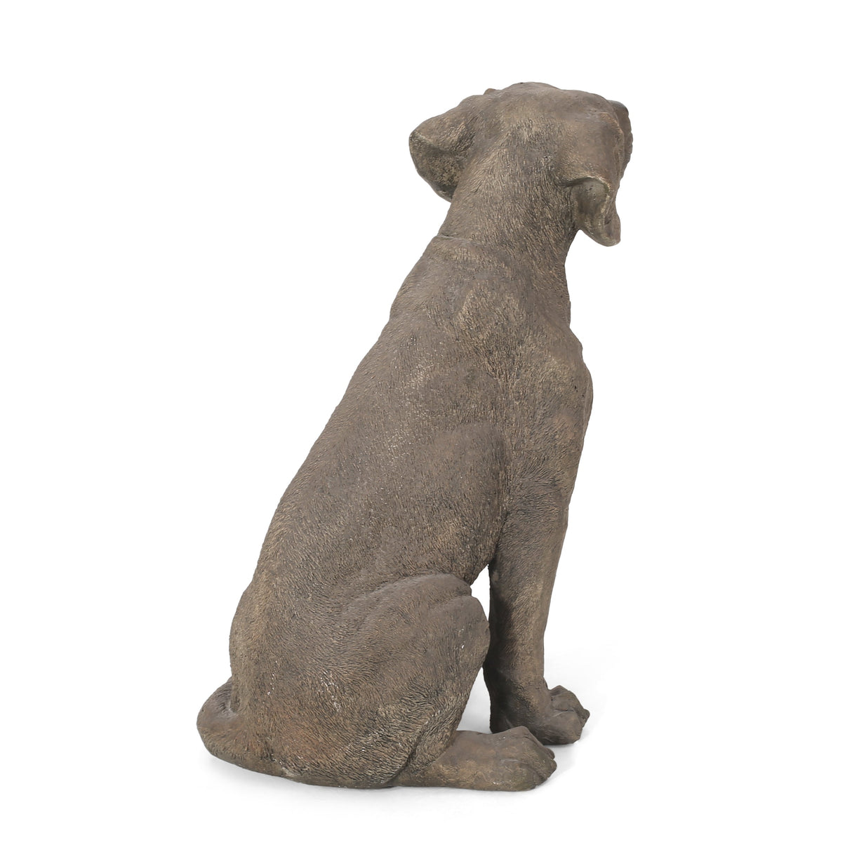 MGO Dog Decor Outdoor Dog Statue - Dark Brown