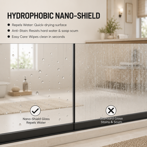50-54" W x 72" H Framed Double Sliding Shower Door