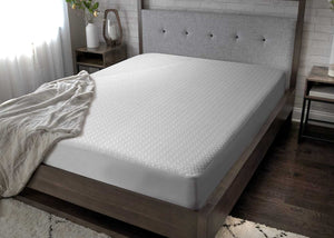 Full XL Mattress Protector with Moisture-Wicking Protection - White