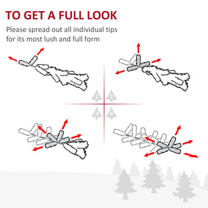 HOMCOM 7' Artificial Pencil Christmas Tree