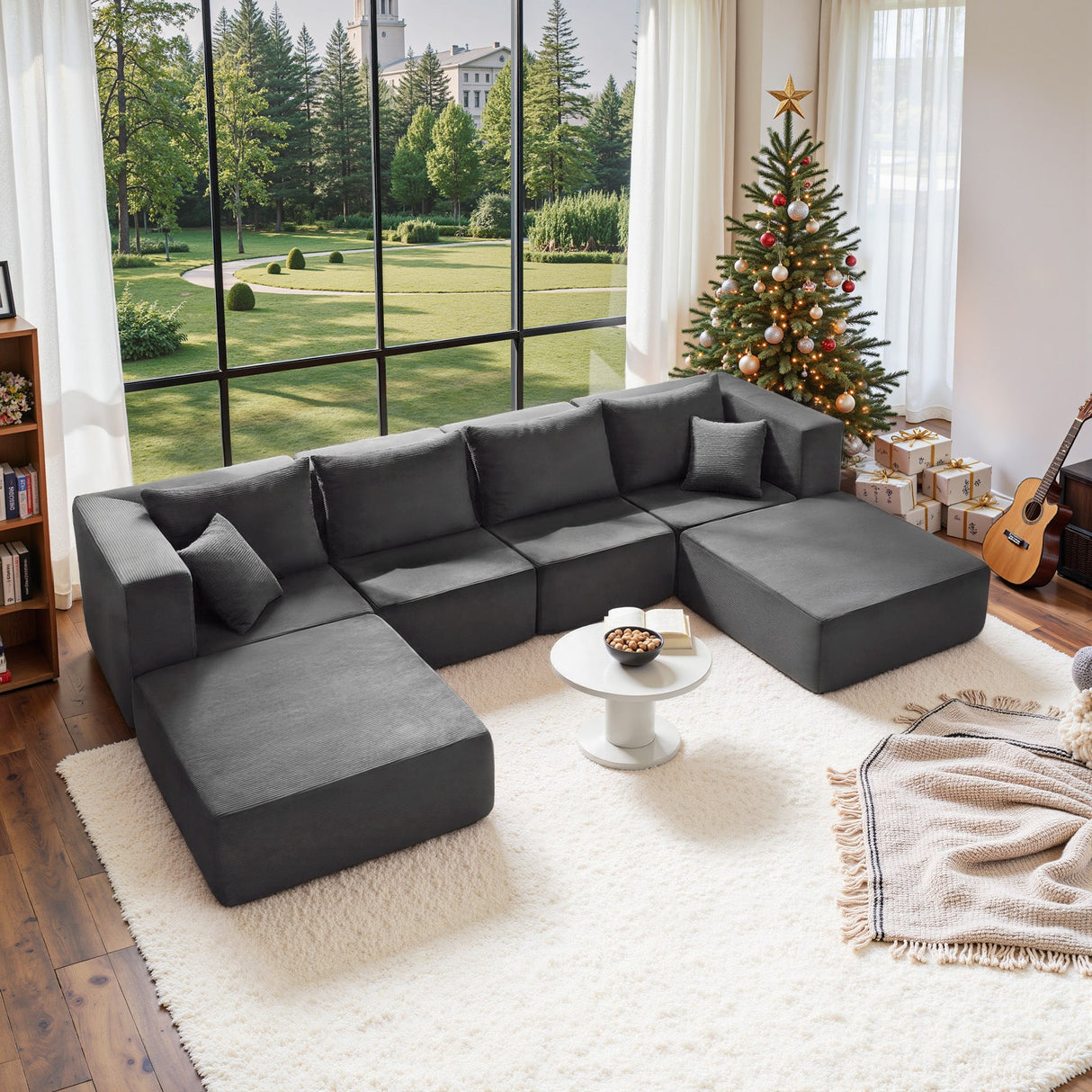 140" Modular Sectional Sofa Bed