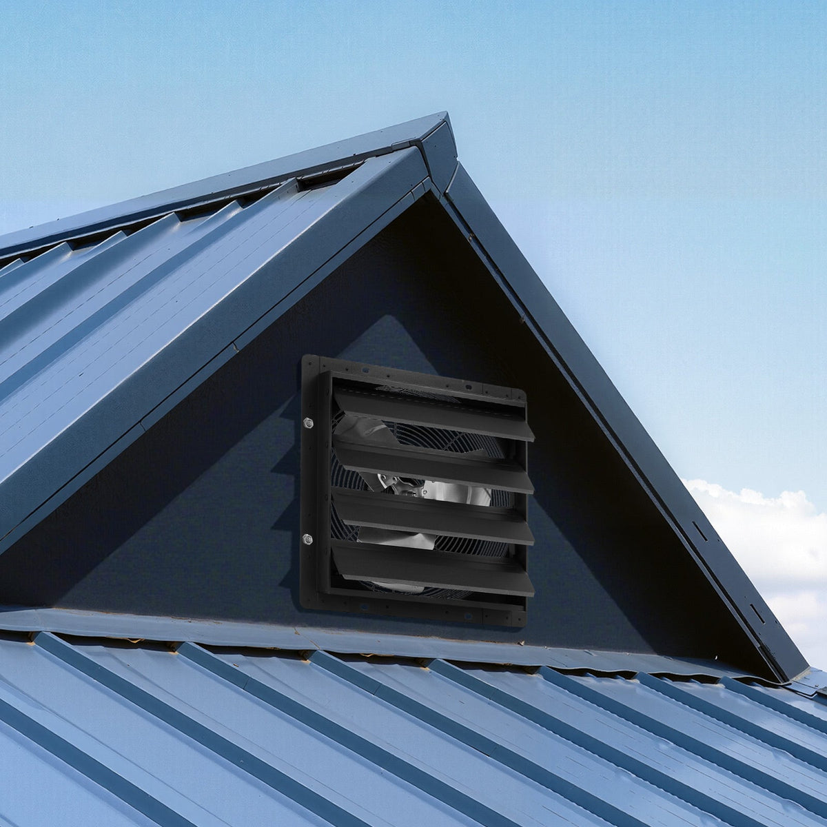 16 Inch Shutter Exhaust Fan with Smart Temperature Control - Metal