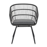 7-Piece Outdoor Wicker Dining Set for 6