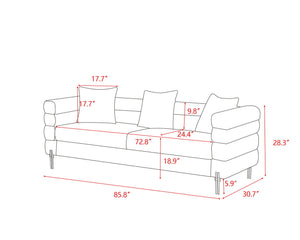 Modern Luxurious And Comfortable Upholstered Sofa