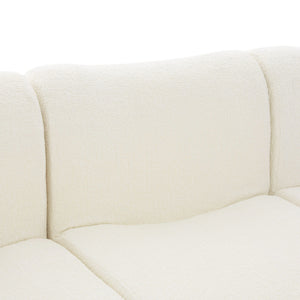 3 Seater Sofa Couch With Curved Armrests