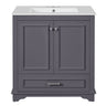 Bathroom Vanity With Sink, Cabinet & 2 Soft Closing Doors & Adjustable Shelf
