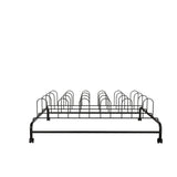 Glossy Black UTB Rolling Shoe Rack - Stores Up to 12 Shoes