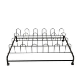 Glossy Black UTB Rolling Shoe Rack - Stores Up to 12 Shoes
