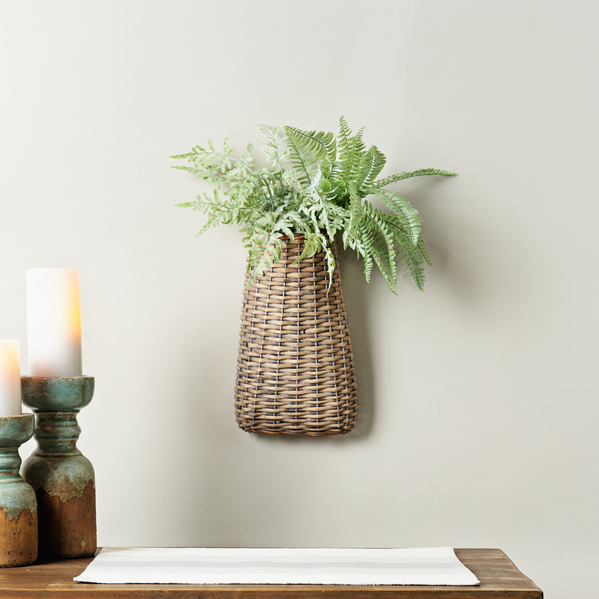 Woven Willow Wall Basket Set of 6