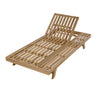2/3 Foldable Acacia Wood Lounge Chair with Adjustable Backrest & Flat Storage Surface
