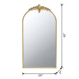 Arched Wall Mirror with Metal Frame