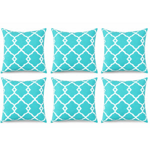 6 Pack Outdoor Pillow Covers - 18x18 Inch
