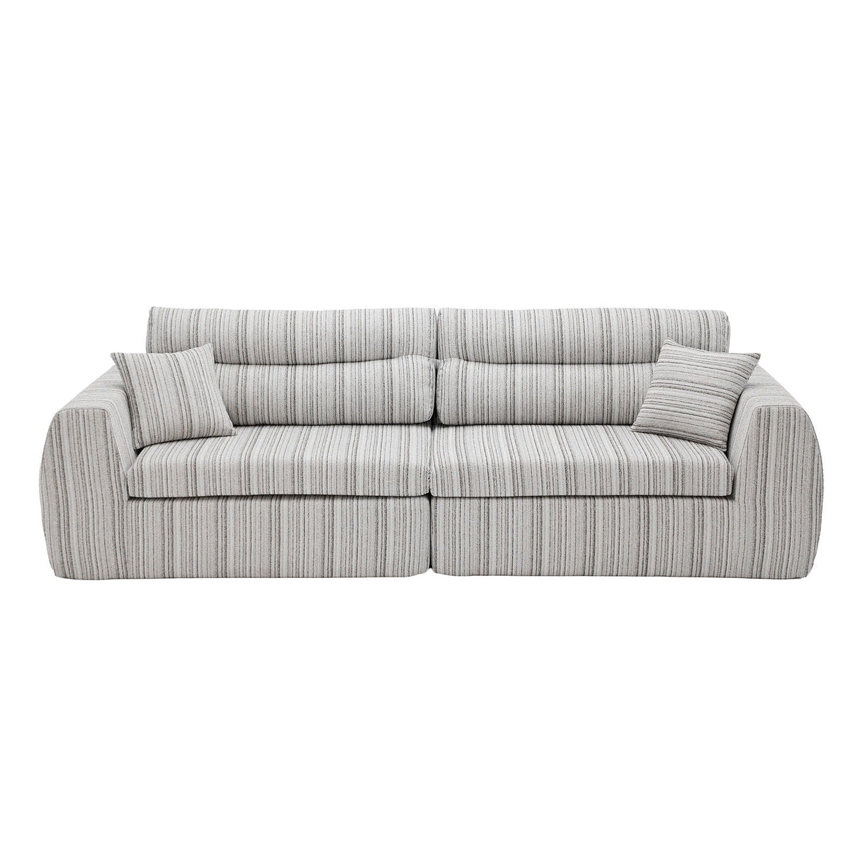 3 Seater, Couch With Throw Pillows For Living Room