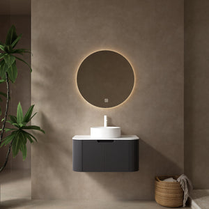 DINA 30" Bathroom Vanity & Sink with Floating Curved Edges