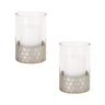 Glass-Hurricane-Candle-Holder-with-Honeycomb-(Set-of-2)-Candle-Holders