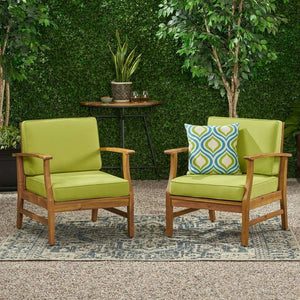 Perla Contemporary Club Chair with Water Resistant Cushions
