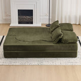 Queen Size Foldable Sofa Bed Chenille Futon Sofa Couch