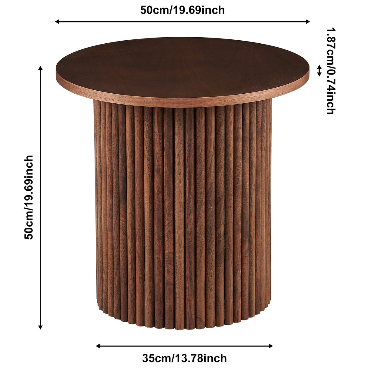 Fantasia Round Coffee Table with Column Design