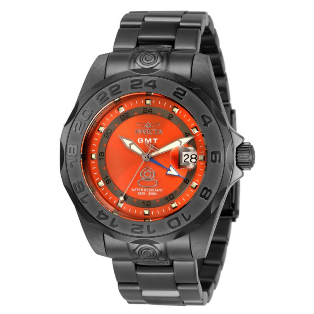 Invicta 44mm Grand Diver Swiss Quartz GMT Bracelet Watch
