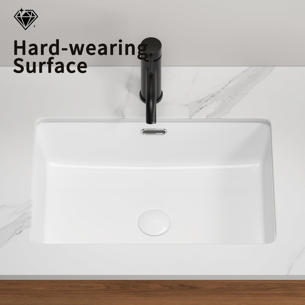 Rectangular Undermount Bathroom Sink