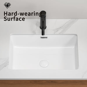 Rectangular Undermount Bathroom Sink