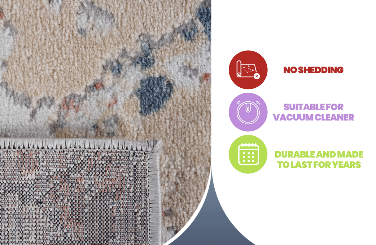 NAAR MARFI Collection Contemporary Non-Shedding and Stain Resistant Area Rug