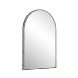 Arched Silver Wall Mirror with Tempered Glass Metal Frame
