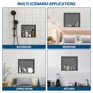 Stainless Steel Shower Niche With Seamless Design For Bathroom Storage