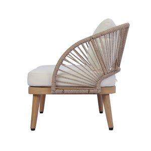 4-Piece Acacia Wood Patio Seating Set