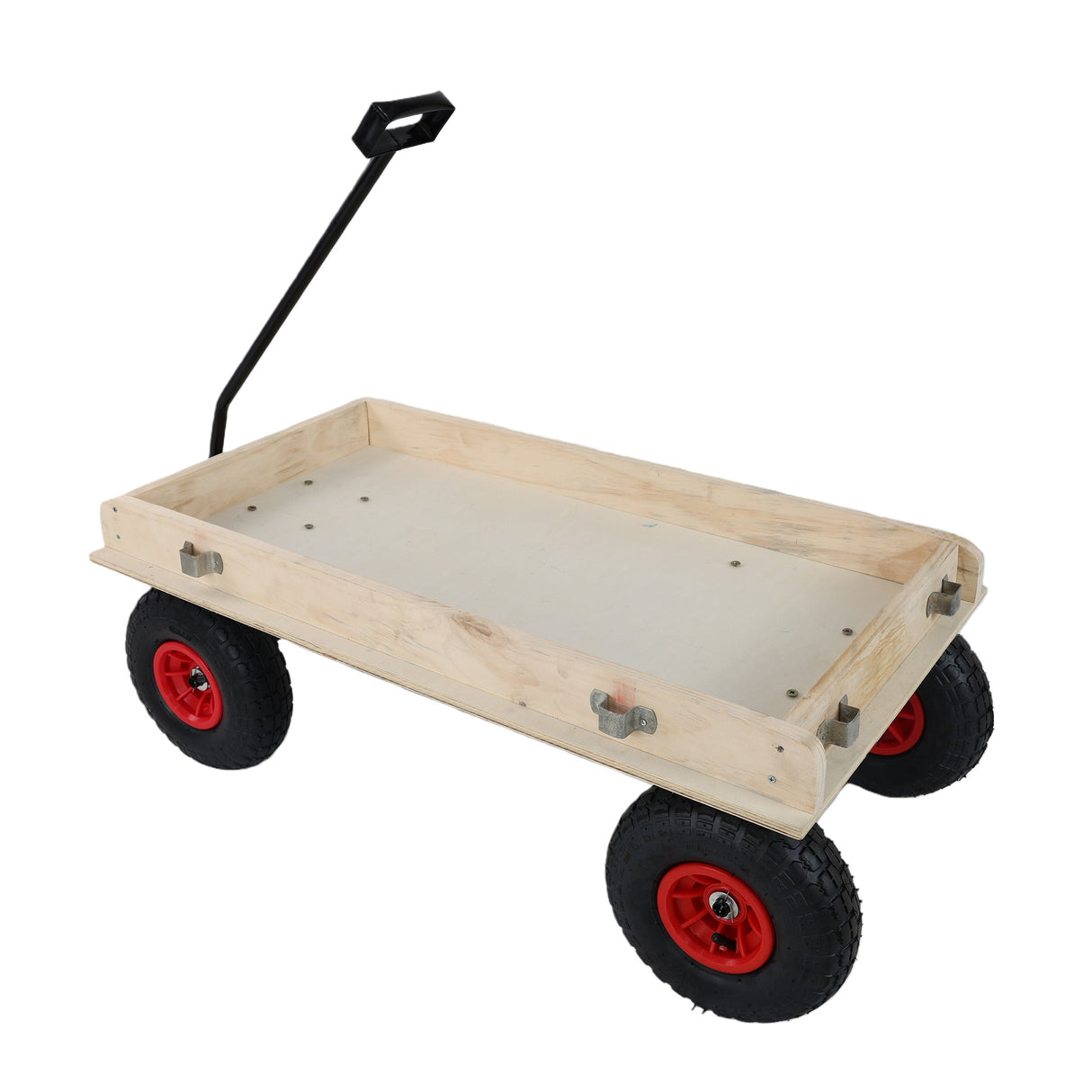 Children's and garden wooden carriagesall-terrain rubber inflatable wheelers