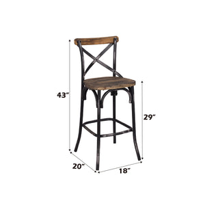 Zaire - Bar Chair - Black / Oak