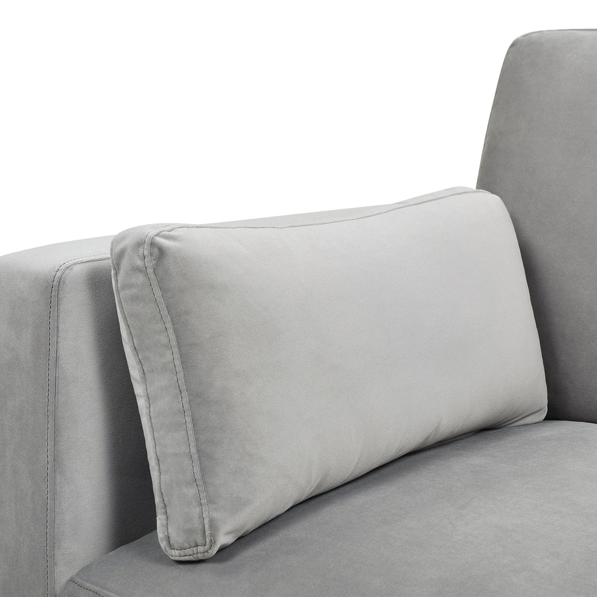 Knox 36' Modern Farmhouse Arm Chair, Opal Grey Velvet