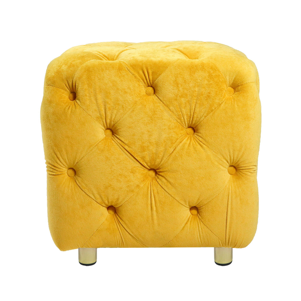 Modern Upholstered Ottoman, Exquisite Small End Table, Soft Foot Stool, Dressing Makeup Chair, Comfortable Seat For Living Room, Bedroom, Entrance
