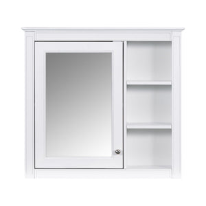 Bathroom Vanity With Medicine Cabinet, Royal Mirror Cabinet, Modern Bathroom Storage Cabinet With 2 Soft Closing Doors And 4 Drawers