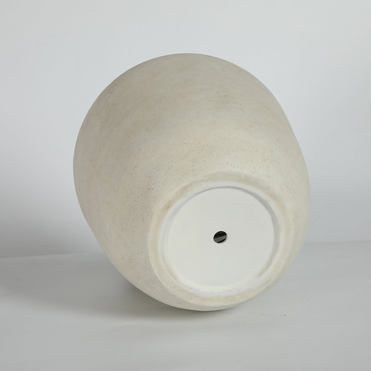 Round Concrete Planter Set of 2, Large Handmade Rustic Planter Pots