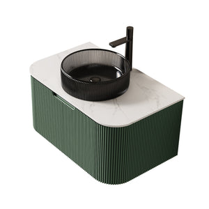 DINA 30" Bathroom Vanity & Sink with Floating Curved Edges