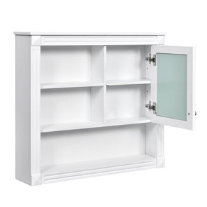 Wall-Mounted Bathroom Cabinet with Mirror and Adjustable Shelves