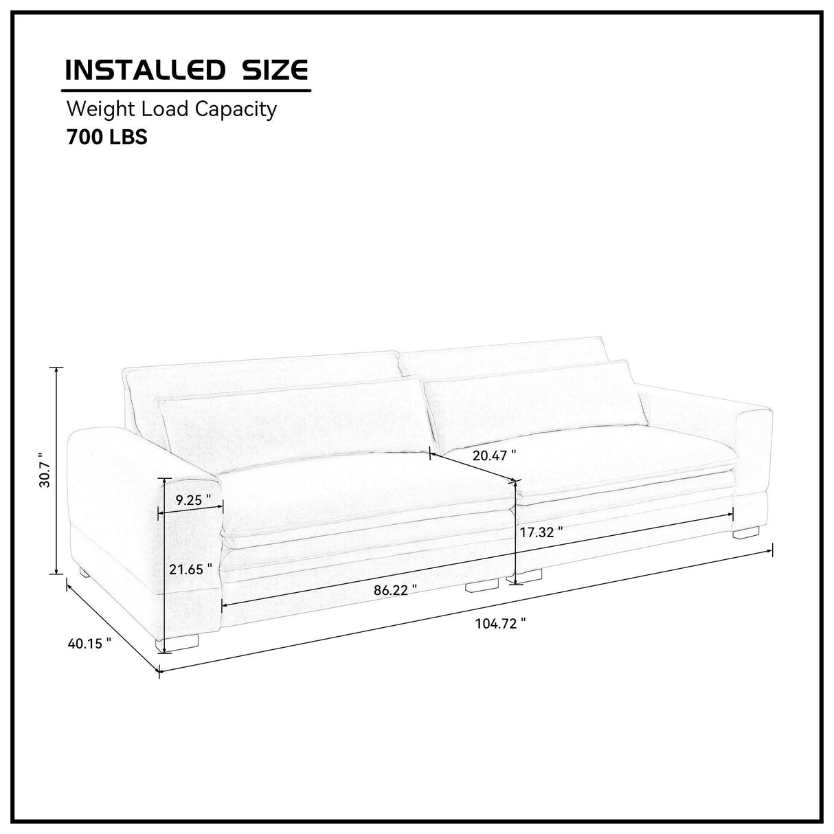 The Tiffany Mid-Century Modern Four-Seat Sofa