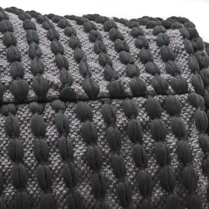 River Handcrafted Cylindrical Pouf in Water Resistant Fabric