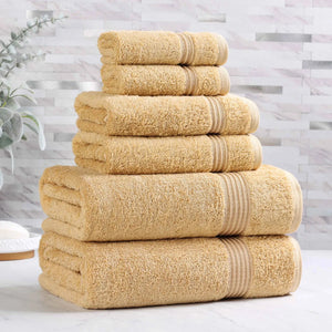 Heritage Egyptian Cotton Plush Heavyweight 6 Piece Towel Set