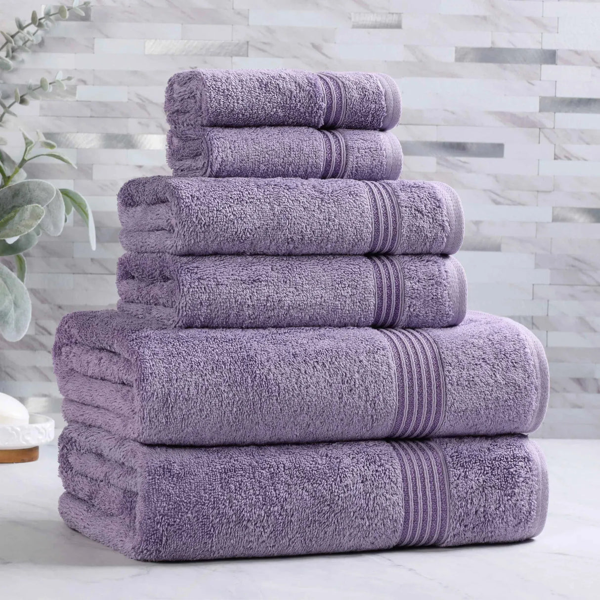 Heritage Egyptian Cotton Plush Heavyweight 6 Piece Towel Set