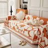 Chenille Floral Soft Thick Reversible Blanket Covers for Couch, Couch Protector Blanket Cover Sofa