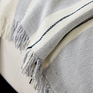 Striped Chenille Sofa Slipcover Throw, Soft Thick Washable Couch Cover Blanket