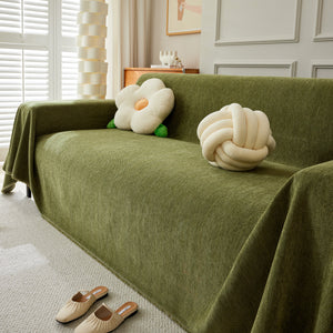 Herringbone Oversized Chenille Couch Throw Cover Sofa Slipcovers Couch Covers for Sectional Couches