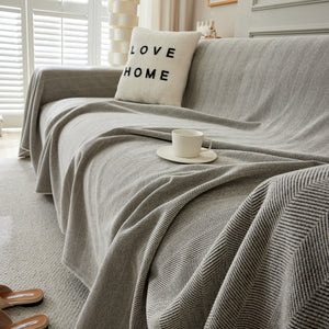 Herringbone Oversized Chenille Couch Throw Cover Sofa Slipcovers Couch Covers for Sectional Couches