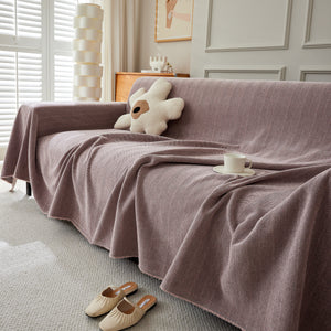 Herringbone Oversized Chenille Couch Throw Cover Sofa Slipcovers Couch Covers for Sectional Couches