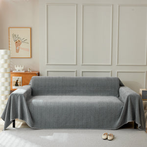 Herringbone Oversized Chenille Couch Throw Cover Sofa Slipcovers Couch Covers for Sectional Couches