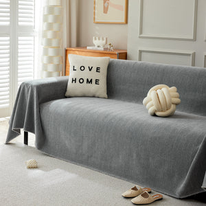 Herringbone Oversized Chenille Couch Throw Cover Sofa Slipcovers Couch Covers for Sectional Couches