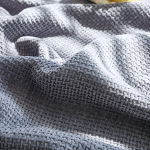 Chenille Thickened Solid Couch Blanket Throws, Reversible Couch Covers for Sectional Couches