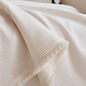 Textured Chenille Sofa Cover Throw, Soft Washable Couch Blanket Protector for Pets